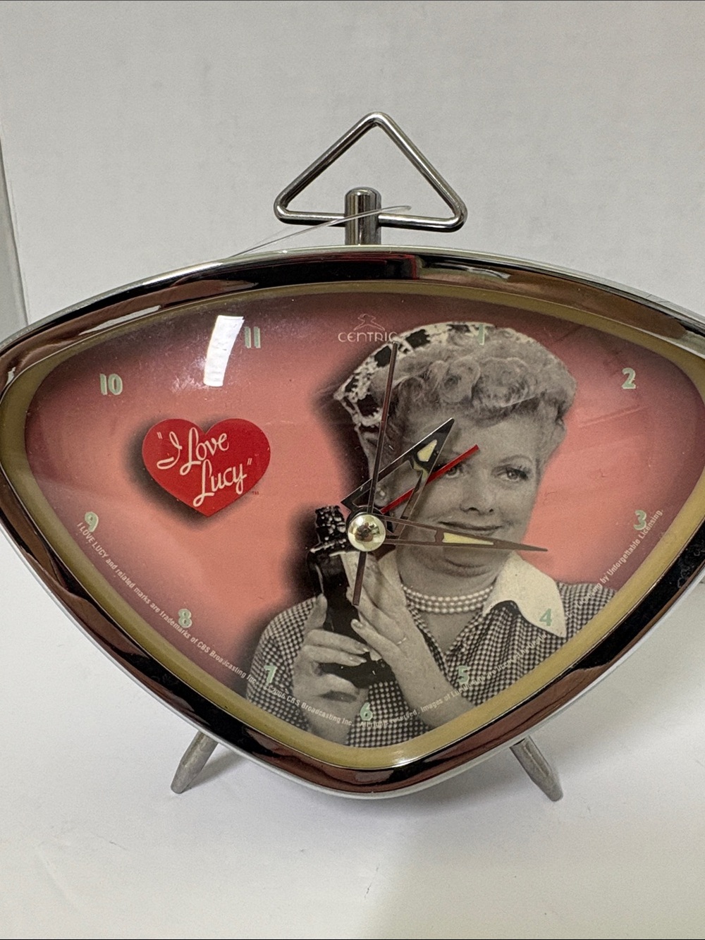 Pink "I Love Lucy" Heart Clock Wall Decor